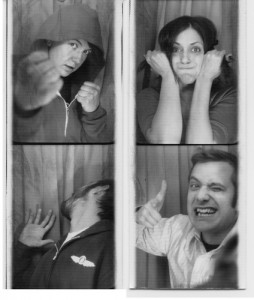 4 people in photobooth 4 people in photobooth