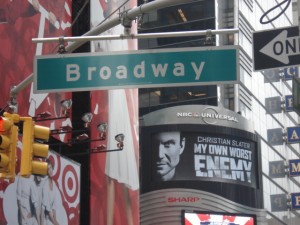 Broadway sign in NYC