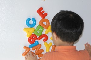 ABC letters on fridge ABC letters on fridge
