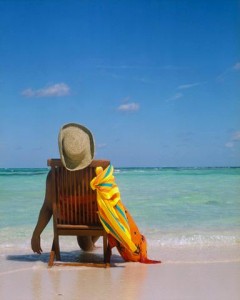 Relaxing on beach Relaxing on beach